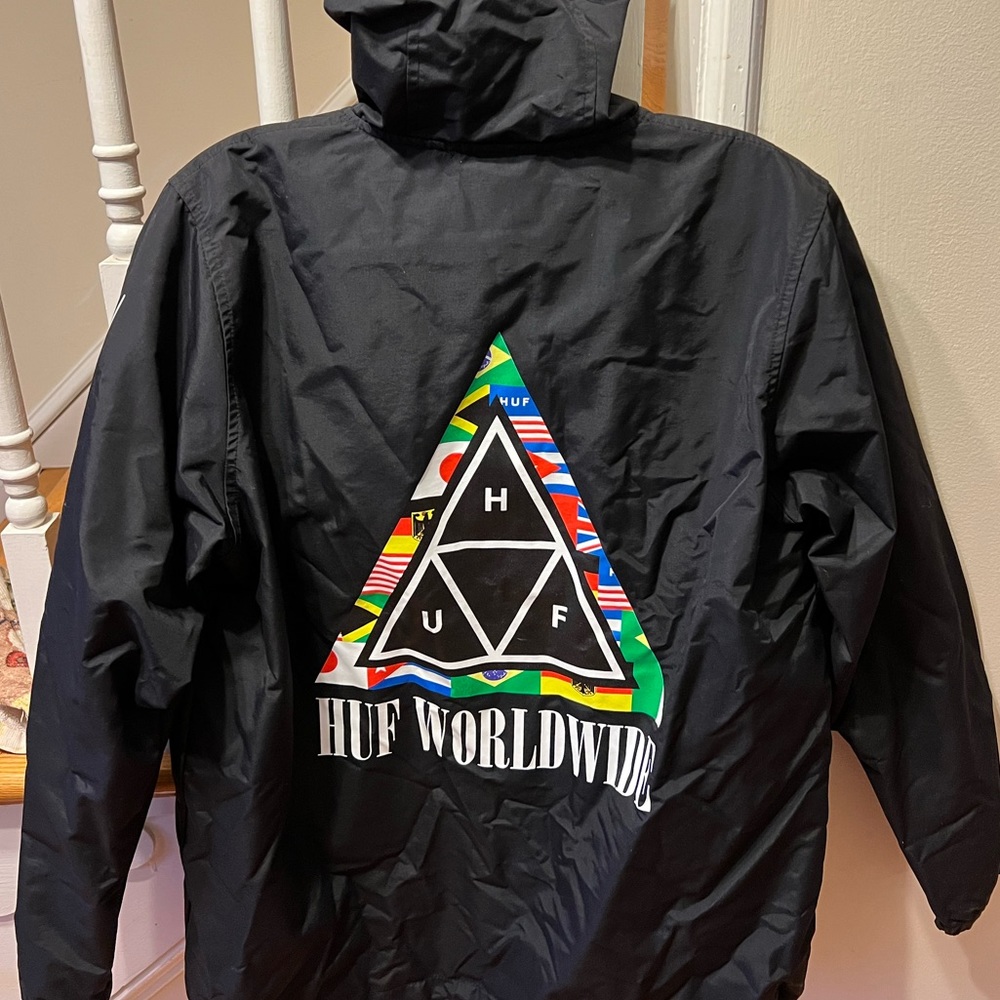 HUF WINDBREAKER Worldwide Flags Mens Anorak Jacket